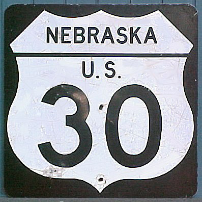 Nebraska U.S. Highway 30 sign.
