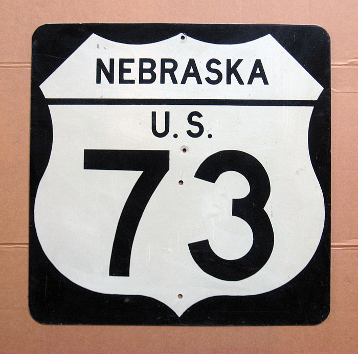 Nebraska U.S. Highway 73 sign.
