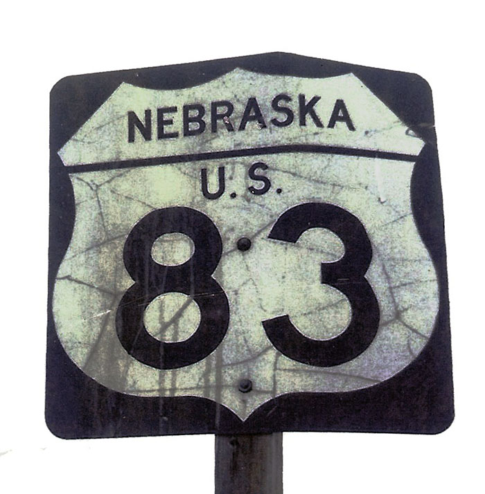 Nebraska U.S. Highway 83 sign.