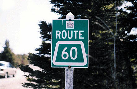Newfoundland Provincial Highway 60 sign.