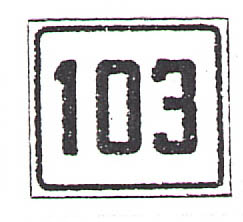 New Hampshire State Highway 103 sign.