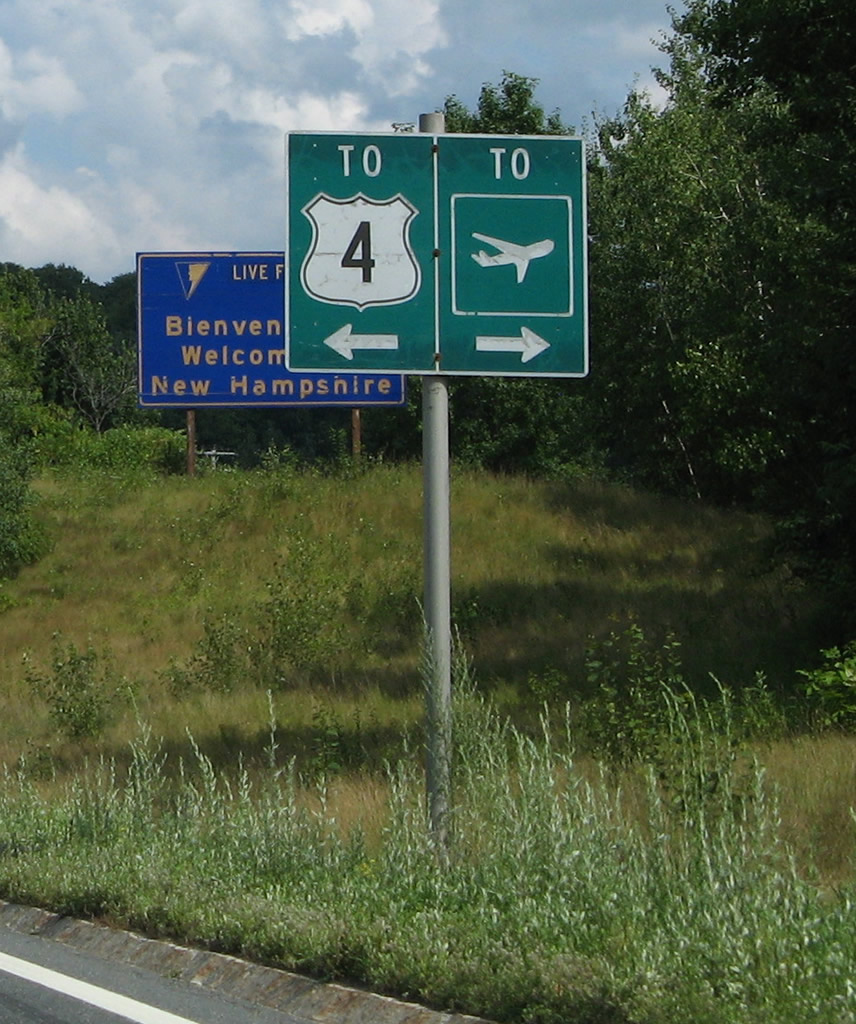 New Hampshire U.S. Highway 4 sign.