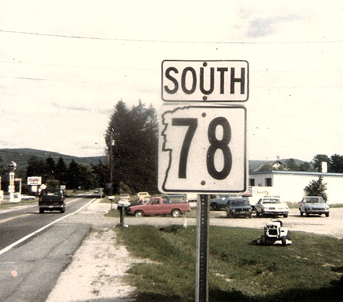 New Hampshire State Highway 78 sign.