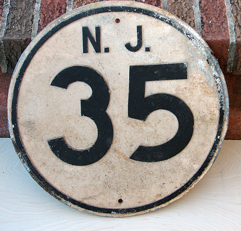 New Jersey State Highway 35 sign.