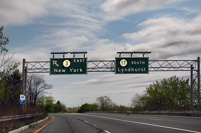 New Jersey - State Highway 17 and State Highway 3 sign.