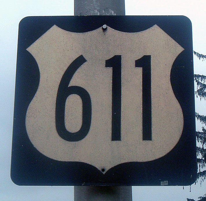 New Jersey U.S. Highway 611 sign.
