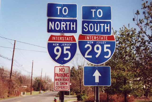 New Jersey - Interstate 95 and Interstate 295 sign.