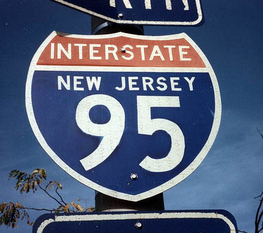 New Jersey Interstate 95 sign.