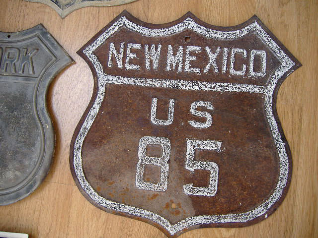 New Mexico U.S. Highway 85 sign.