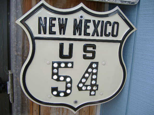 New Mexico U.S. Highway 54 sign.