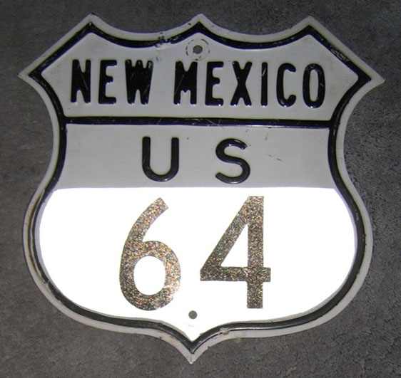 New Mexico U.S. Highway 64 sign.