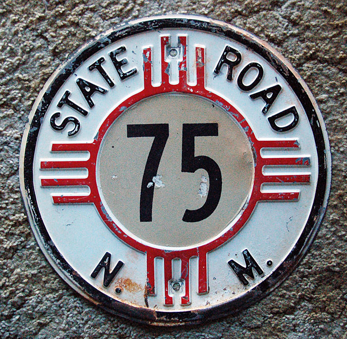 New Mexico State Highway 75 sign.