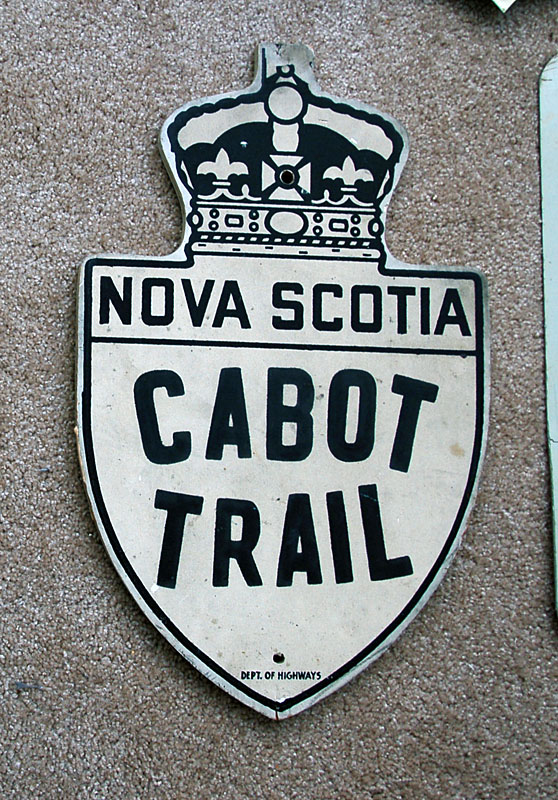 Nova Scotia Cabot Trail sign.