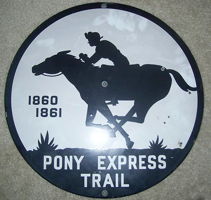 Nevada Pony Express Trail sign.