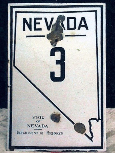 Nevada State Highway 3 sign.