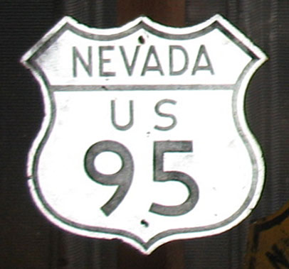 Nevada U.S. Highway 95 sign.
