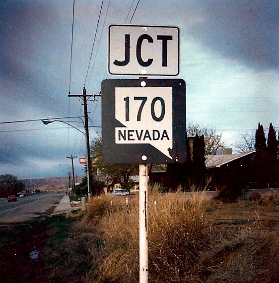 Nevada State Highway 170 sign.