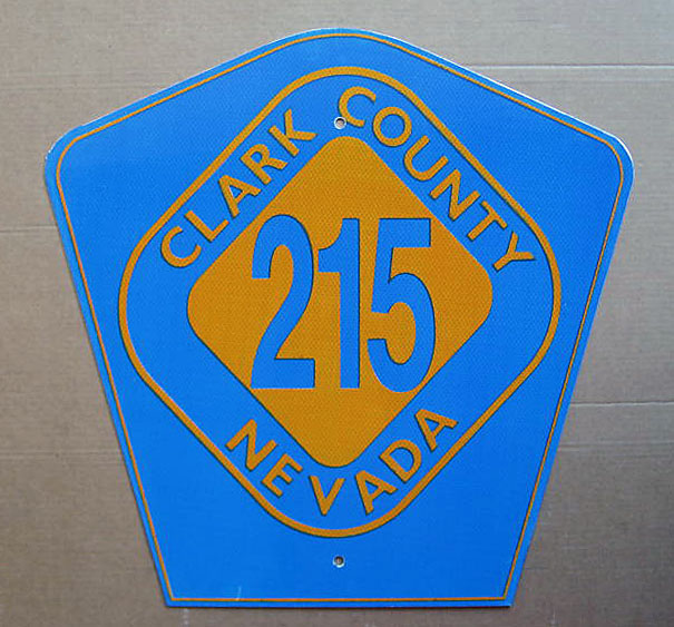 Nevada Clark County route 215 sign.
