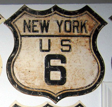 New York U.S. Highway 6 sign.