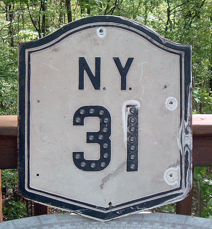 New York State Highway 31 sign.