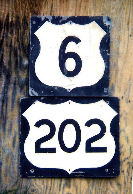 New York - U.S. Highway 202 and U.S. Highway 6 sign.