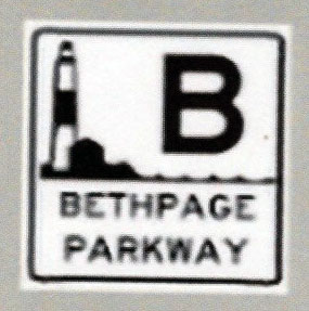 New York Bethpage Parkway sign.