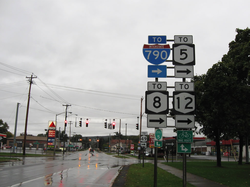 New York Interstate 790 sign.
