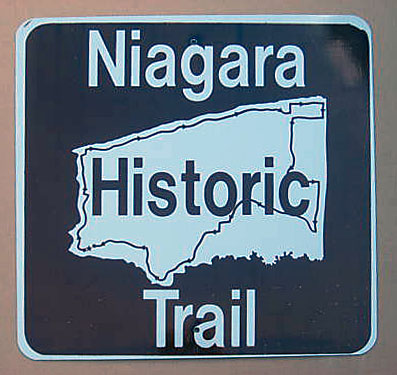 New York Niagara Historic Trail sign.