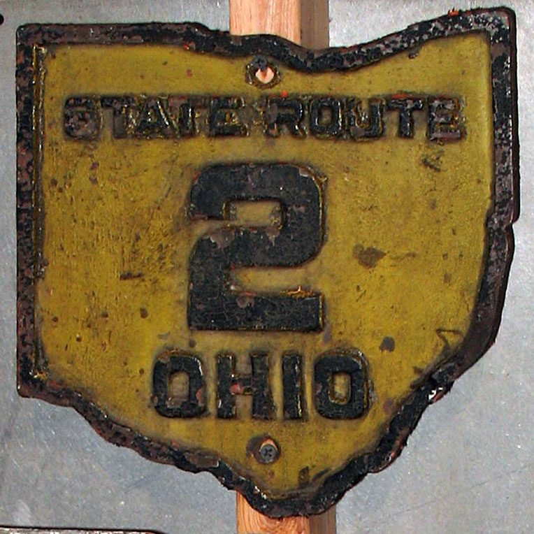 Ohio State Highway 2 sign.