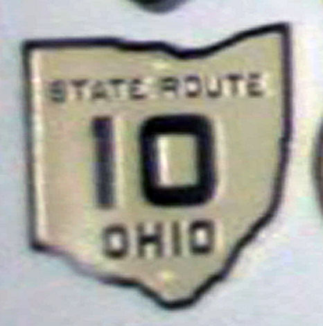 Ohio State Highway 10 sign.