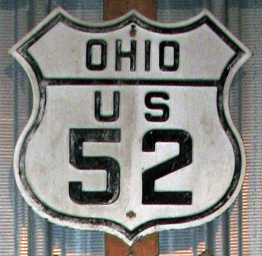 Ohio U.S. Highway 52 sign.
