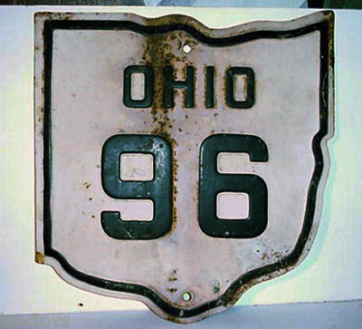 Ohio State Highway 96 sign.
