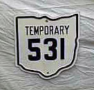 Ohio State Highway 531 sign.