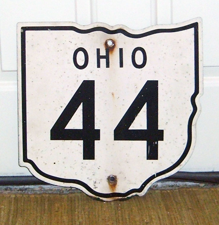 Ohio State Highway 44 sign.