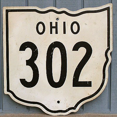 Ohio State Highway 302 sign.