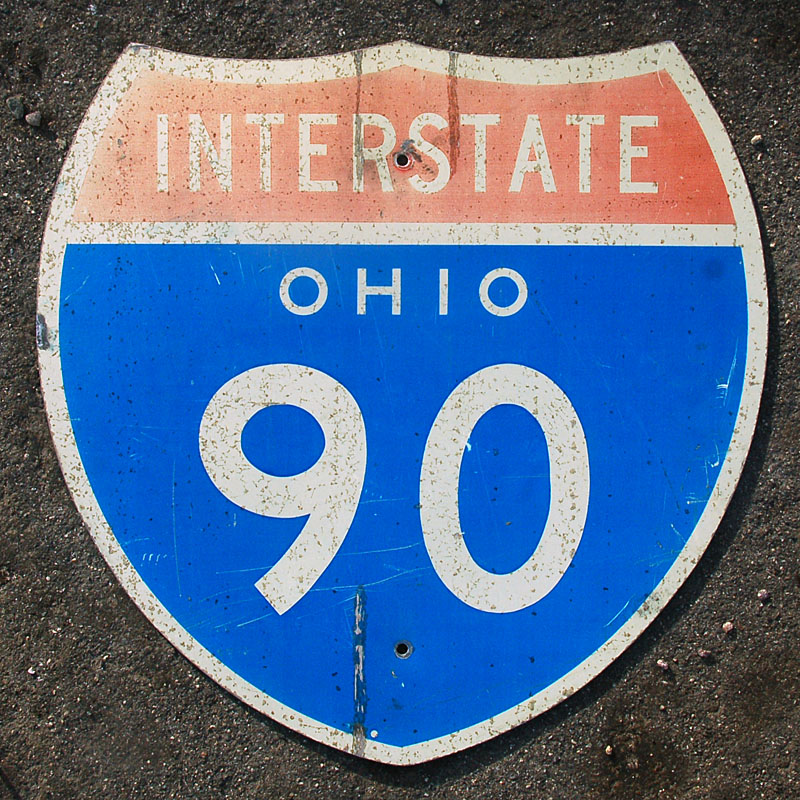 Ohio Interstate 90 sign.