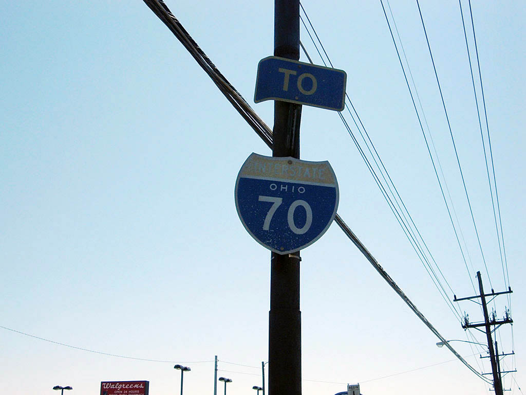 Ohio Interstate 70 sign.