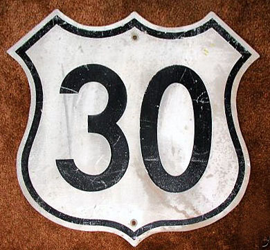 Ohio U.S. Highway 30 sign.