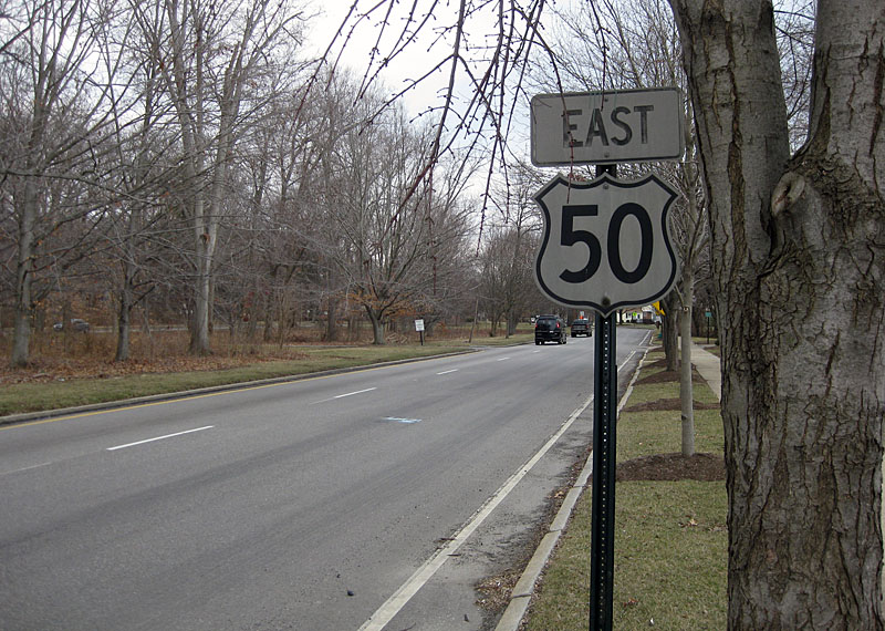 Ohio U.S. Highway 50 sign.