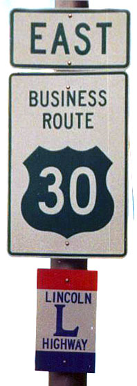 Ohio - Lincoln Highway and U.S. Highway 30 sign.