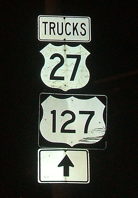 Ohio - U.S. Highway 127 and U.S. Highway 27 sign.