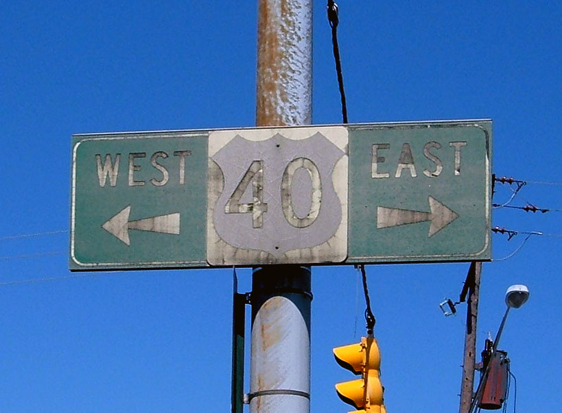 Ohio U.S. Highway 40 sign.
