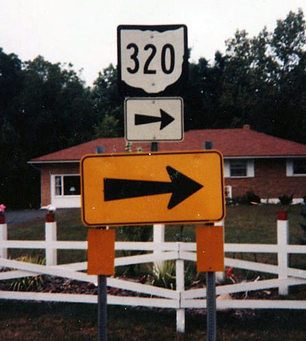 Ohio State Highway 320 sign.