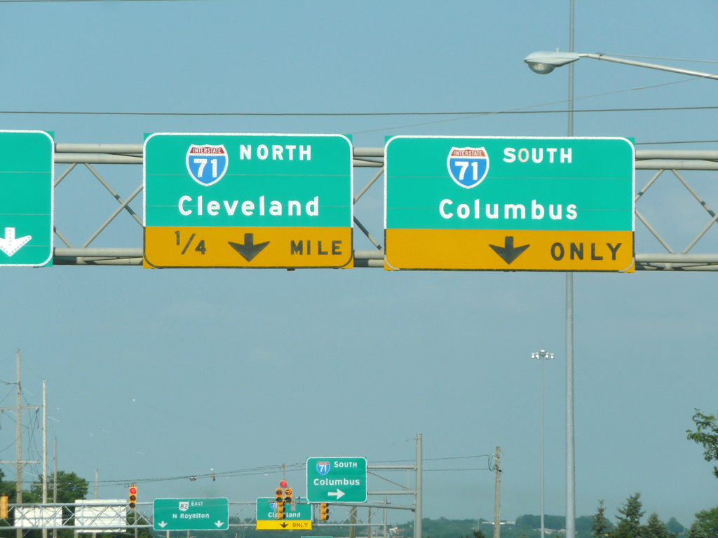 Ohio interstate 71 sign.