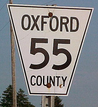 Ontario Oxford County route 55 sign.