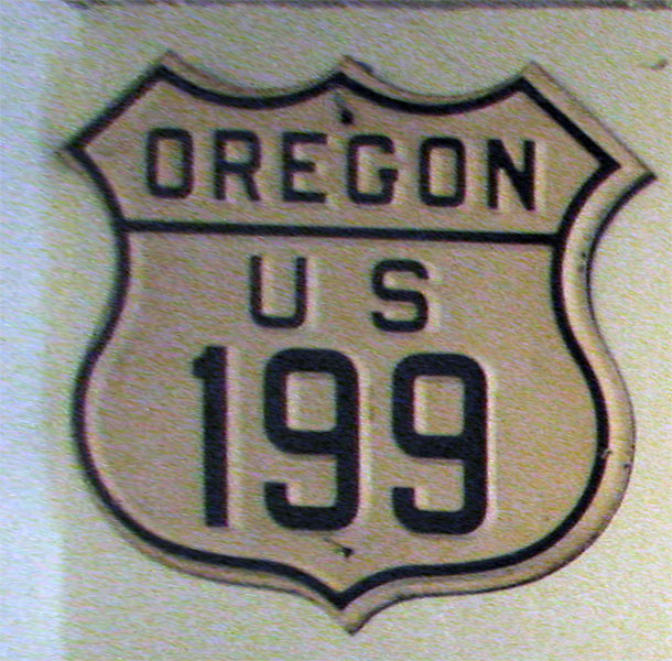 Oregon U.S. Highway 199 sign.