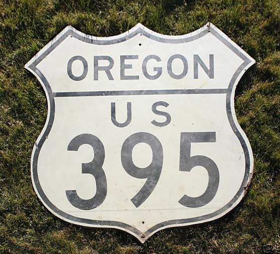 Oregon U.S. Highway 395 sign.