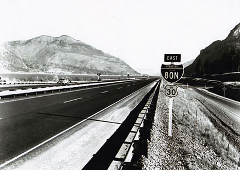 Oregon - U.S. Highway 30 and interstate highway 80N sign.