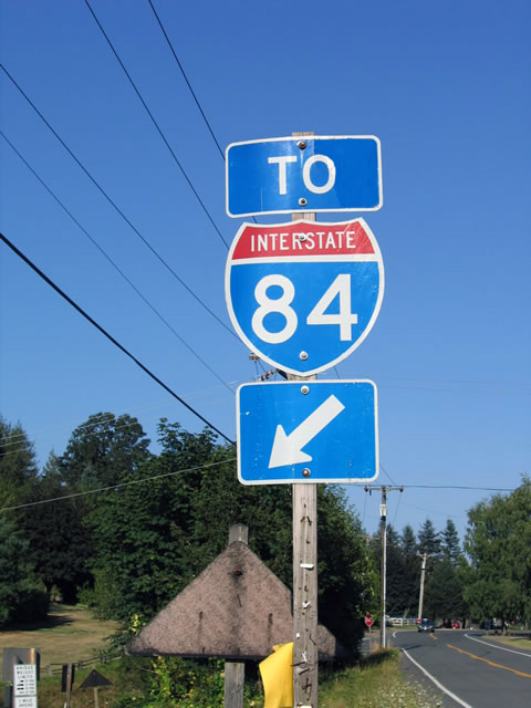 Oregon Interstate 84 sign.