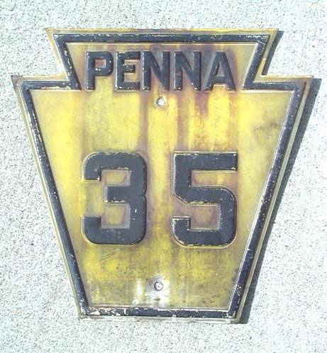 Pennsylvania State Highway 35 sign.